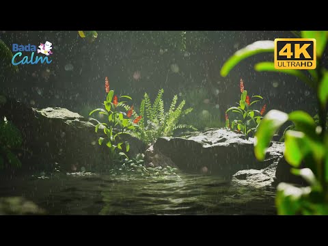 [4K] Nature Sounds for Kids | Sparkling Rain | Badanamu Calm