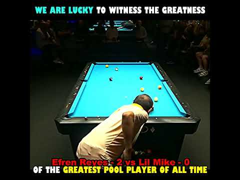 We are LUCKY to watch EFREN REYES, the Greatest living player in pool
