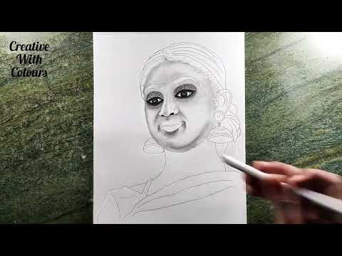 Easy Girl Face Sketch/Step by Step/ Easy Drawing