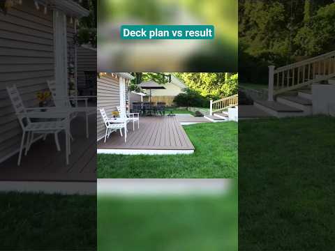 Comparing My Deck Plan vs Finished Result (5 part floating deck)  #diy #deckbuilding