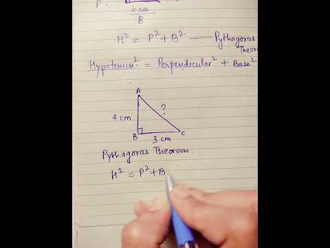 Pythagoras Theorem, find the Hypotenuse #letssolve #Eshana