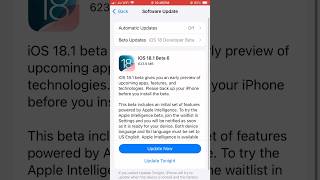 ios 18.1 beta 6 update released #ios18 #ios16beta #ios18beta