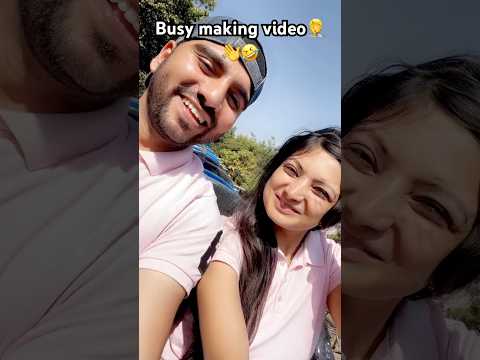 He never forgets to capture😁❤️ #love #harshi #couplegoal #couple #husbandwife #fun