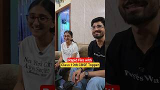 Ritik Sir Rapid Fire With CBSE Topper😱🔥 #physicswallah #class10