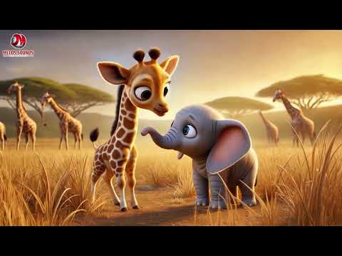 "दोस्ती की रौशनी | Magical Friendship Story of Baby Giraffe & Elephant Pixar-style Animation