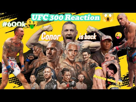 UFC 300: REACTION 😱 Max Brutal Knockout Wins $600K Bonus! #Cornerreturns #dhoni ##ufc300 #reaction 😱