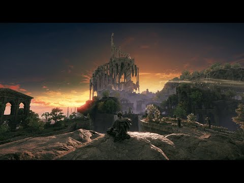 Elden Ring Ambience Scenery 1 Hour 4K (w music) - Ancient Ruins of Rauh (Morning/Afternoon/Night)