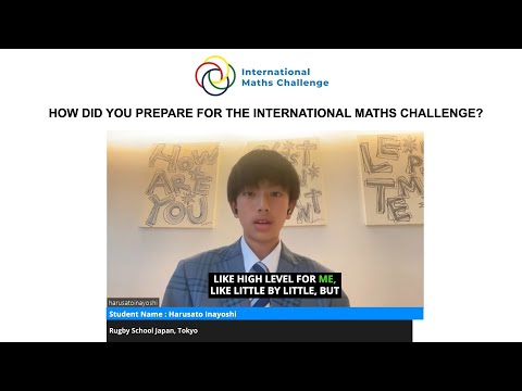 How did you prepare for the International Maths Challenge?
