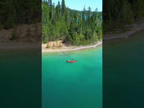 Paddling on crystal clear blue water #solocamping #outdoors #nature #adventure