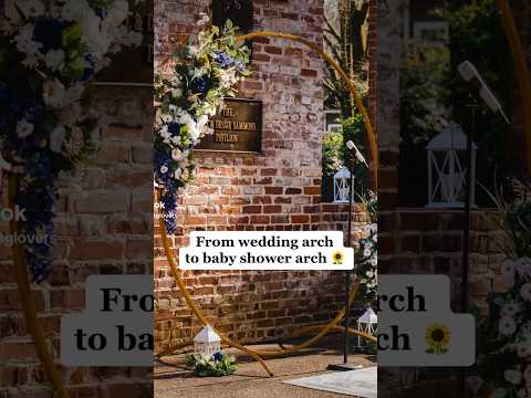 Love a good diy moment 🌻 #30dayshortschallenge #weddingarch #weddingdecor #babyshower
