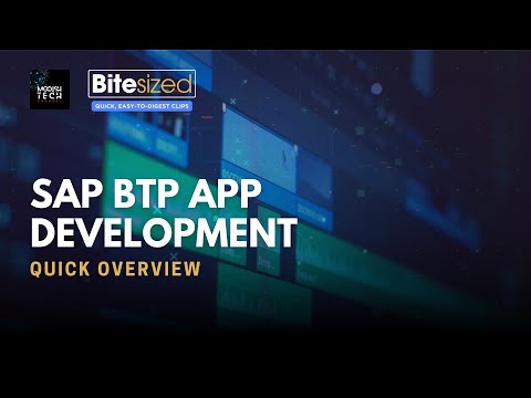 SAP BTP App development pillar quick overview