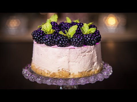 Blackberry Cheesecake (No-bake) ชีสเค้กแบลคเบอรี่สดจากสวน ไม่ง้อเตาอบ | OOH Kitchen