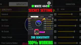 White 444 Secret Sensitivity Setting || All Gun Auto Headshot Sensitivity Settings In Free Fire 2025