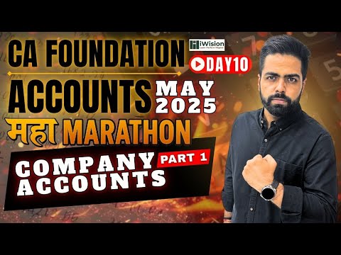 Company Accounts (Part 1) - One Shot - CA Foundation Accounts Marathon | CA Foundation by iWision