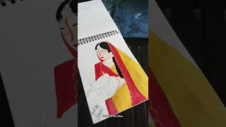 Chatt Puja Drawing 🙏❤️💛 Beautiful Acrylic colour painting 🎨🖌️ #shortsfeed #shorts
