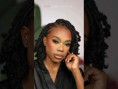 Green Makeup Look #makeup #blackgirlmakeup #makeuptutorial