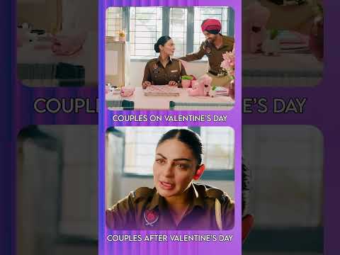 Couples On Valentine's Day vs Couples After Valentine's Day Funny Meme #shorts #jattandjuliet3