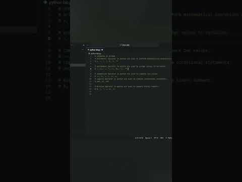 Operator in python beginners to advance course day 9 2024#pythonlearning #python#pythoncourse