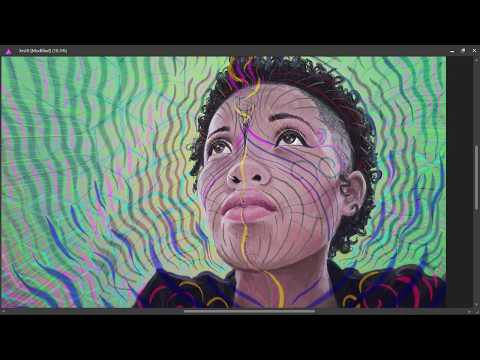 Psychedelic Portrait Painting Time Lapse