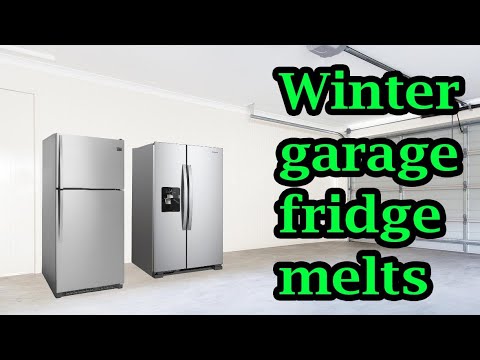 Garage refrigerator in winter #shorts