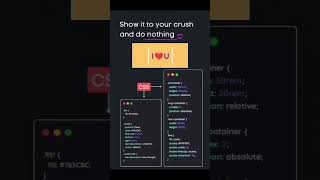 Show it t your crush 🥰#css #webdesign