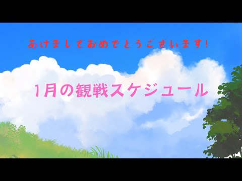 【謹賀新年】今年も当チャンネルをよろしくお願いします&1月のサッカー観戦スケジュール！