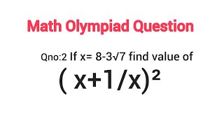 Qno :2 Maths Olympiad Question with solution #matholympiadquestion 