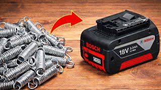🔋Never Buy Drill Batteries Again! Use a Spring and Watch What Happens!😱