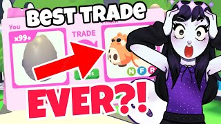 How trading 200 MOON EGGS got me a NFR CABBIT in Adopt Me!? 😱🤯