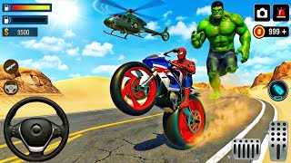 🦚3D Car Simulator 🥰Spiderman Became Escape From Giant Hulk 🌟Car 3D Game🎊 Lot's of Police Car Android