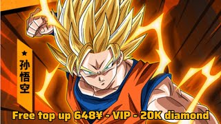 Dragon Ball Assault Hero Island Private Server - Free top up 648¥ - VIP - 20K Diamond