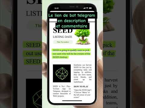 aidrop SEED 🌱 GAGNER DE L'ARGENT