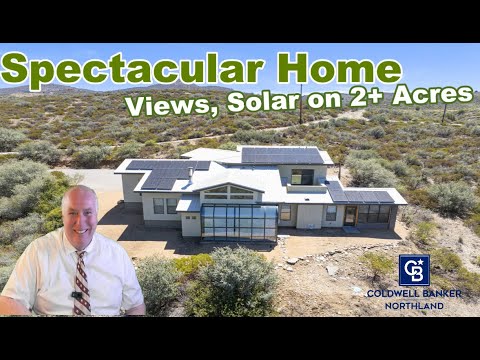 Spectacular Home with Views and Solar on 2 Acres
