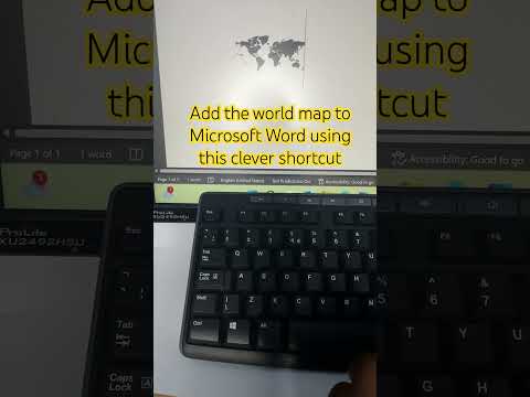 Add the world map to Microsoft Word using this clever shortcut #word #professional #shortcut