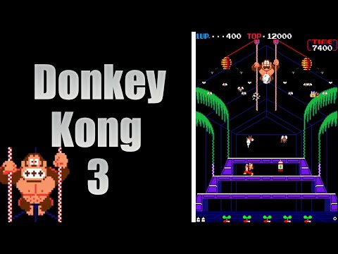 Donkey Kong 3 1983 - Retro / Classic Arcade Gameplay
