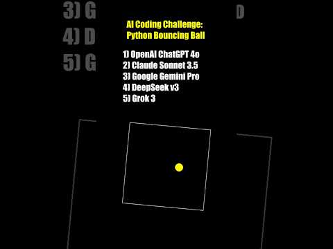 ChatGPT vs DeepSeek vs Grok | Bouncing Ball Challenge 🟡 #python #coding #ai