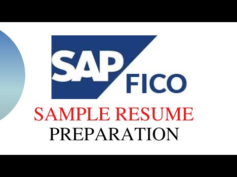 SAP RESUME PREPARATION LIVE II SAP FICO RESUME II RESUME FOR FRESHERS