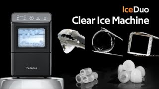 IceDuo Clear Ice Maker: Perfect Large, Crystal-Clear Ice Spheres, Cubes & Diamonds