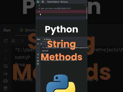Title: Python String Methods Explained in Seconds! ⚡