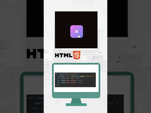 Animated Menu Button using Pure CSS 🔥 #Shorts