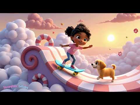 🍭 Candy Cloud Dreams – 10 Hours of Relaxing Lullabies and Sweet Cloud Animation for Babies and Kids
