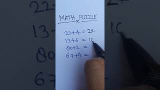 Math puzzle.😱🙄👍#mathpuzzle #trickymath#short #video #viral #youtubeshorts
