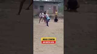 MISSED STUMPING AND DROPPED CATCH #cricket #viralcricketshorts#trendingcricketshorts#ytcricketshorts