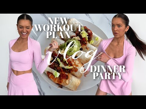 VLOG: new workout program + hosting an engagement dinner celebration with my friends! 🏃‍♀️💍