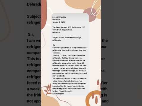 #complaintletterrefrigerator#complaintletter #defectiverefrigerator#youtubeshorts