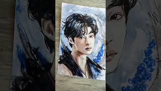 hyungwon 💐 #monstax #hyungwon #monbebe #kpopart #monbebeart #watercolor #liners #mjane_art