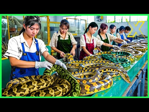 How Chinese Farmers Manage 8 Million Reptiles || Modern Food Processing
