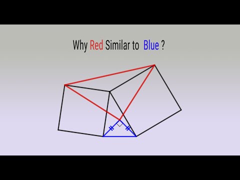 Can You Prove Red Triangle is Similar to Blue? | Geometry Challenge.