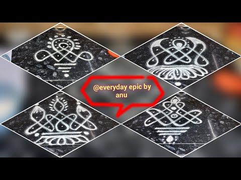 simple pullikolam/Apartment kolam design/sikkukolam/easy design for beginners/border design/muggulu