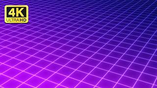 Cyberpunk 3D Grid Background - Retro Neon Motion Loop [FREE TO USE]